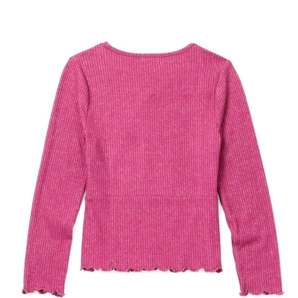 EYESHADOW Girls L (14) V-Neck LS Soft Pullover Knit Violet Purple Shirt NWT $32 - Picture 2 of 2
